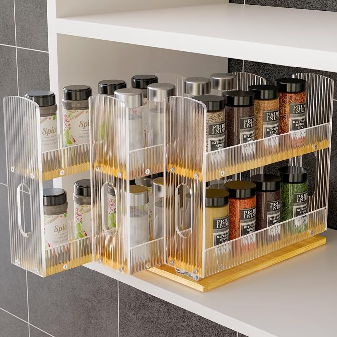 NiHome Bamboo Pull-Out Spice Rack Organizer by NiHome