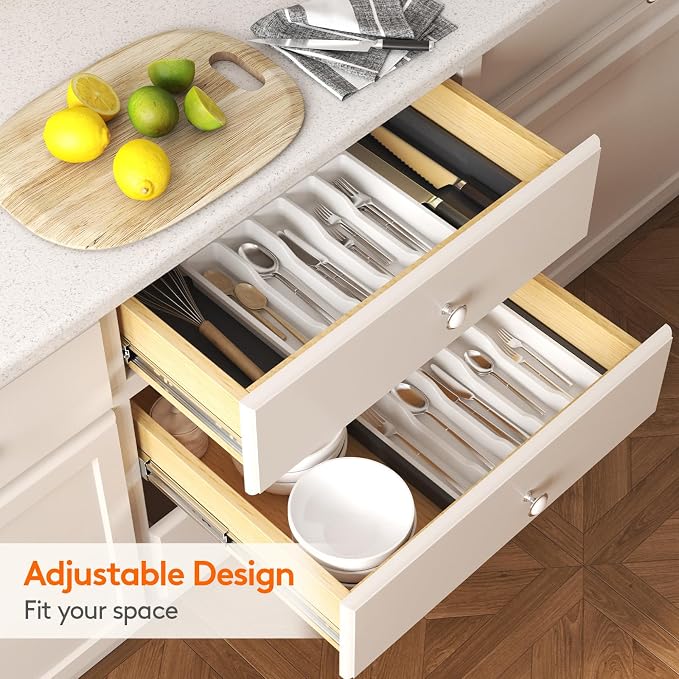 Lifewit Silverware Drawer Organizer, Expandable Utensil Tray - Image 8