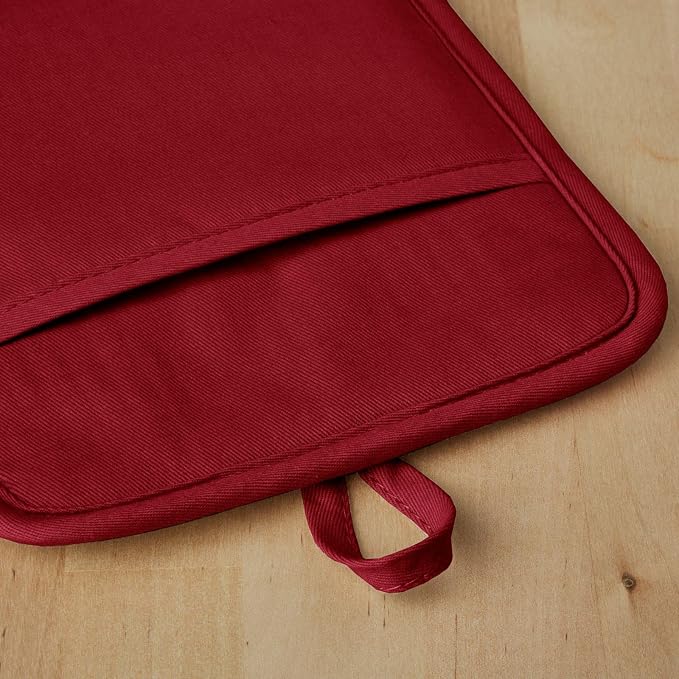 KitchenAid Ribbed Soft Silicone Pot Holder 2-Pack Set, Smoked Paprika Red - Image 4