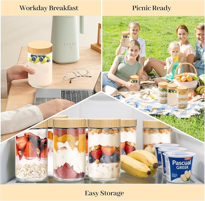 TBWIND 4 Pack 24oz Glass Jars - Image 7