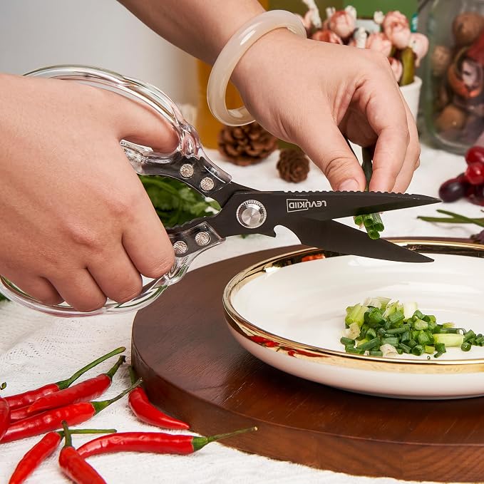 Rust-Resistant Kitchen Scissors, Transparent and Stylish Handle, Suitable - Image 6