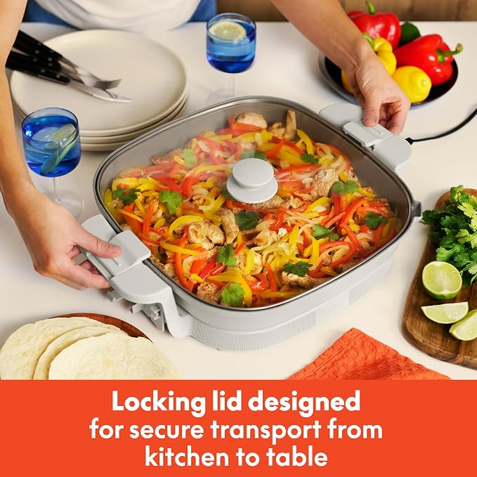 bella Make & Take XL Electric Skillet, Fits-anywhere™ kitchenware, EverGood™ - Image 3