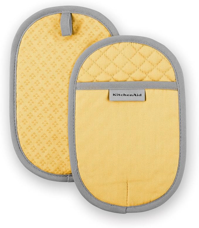 KitchenAid Asteroid Pot Holder 2-Pack Set, Buttercup Yellow by KitchenAid