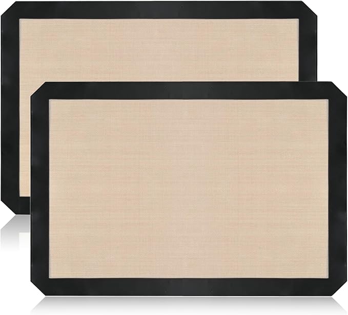Luckyiren 2-Pack Silicone Baking Mats – Non-Stick Reusable Oven Liners by Luckyiren