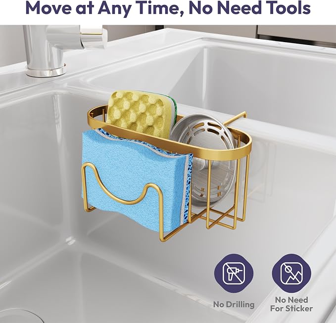 SWTYMIKI Sponge Holder for Kitchen Sink - Image 4