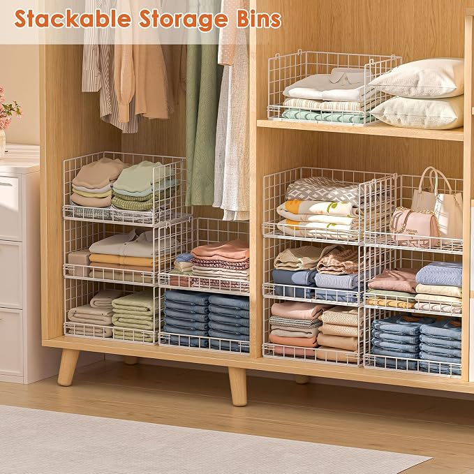 Yociyoga 8-Tier Stackable Closet Organizers and Storage Shelves, Foldable - Image 7