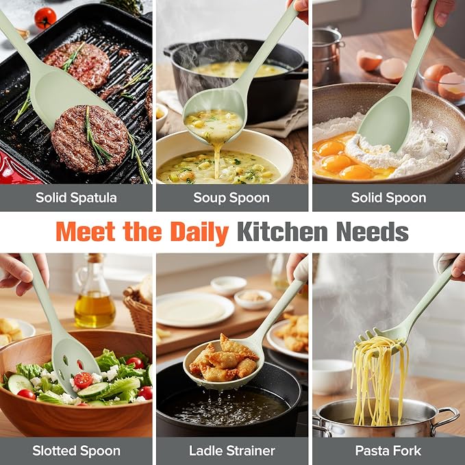 Large Silicone Utensils Set of 7 - Image 3