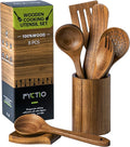 Wooden Utensil Set 8 Pcs by FyctioHome