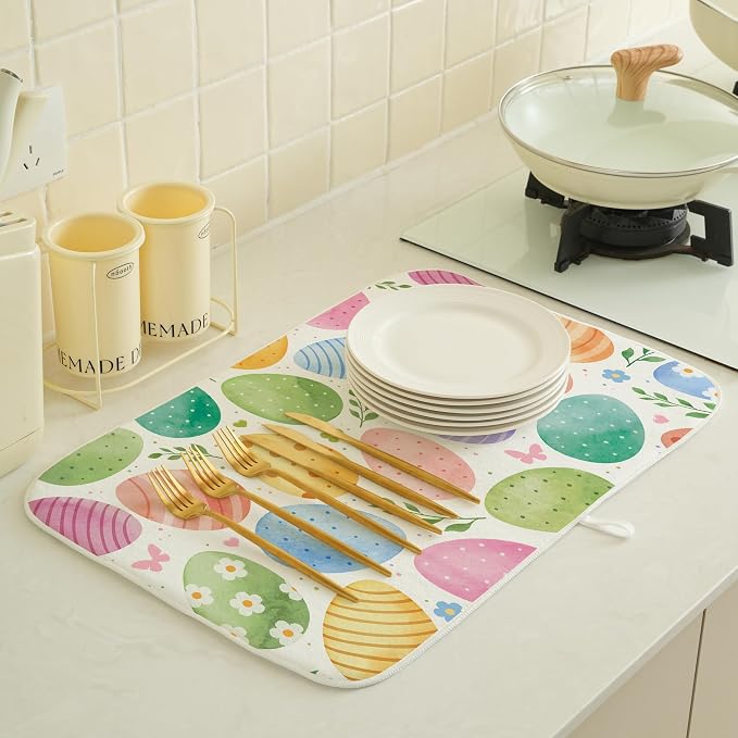 Spring Dish Drying Mat 18x24 Inches - Image 6