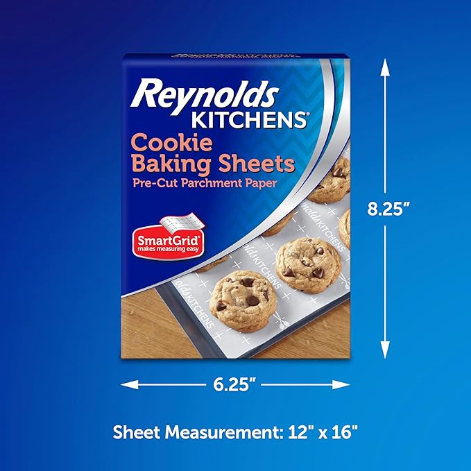 Reynolds Kitchens Cookie Baking Sheets, Pre-Cut Parchment Paper, 100 Sheets - Image 2