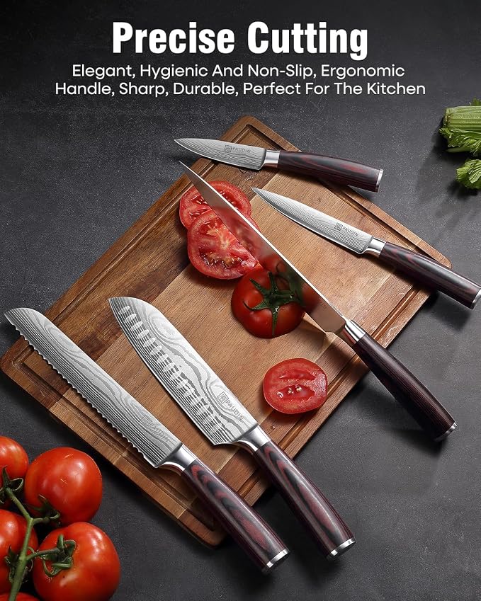 PAUDIN Knife Set, Stainless Steel Chef Knife Set - Image 4