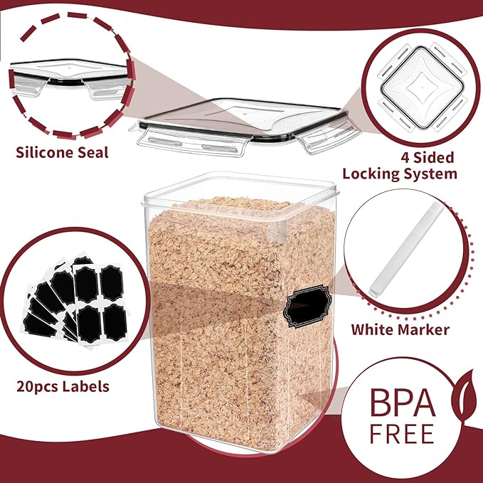PRAKI Large Airtight Food Storage Containers - Image 3