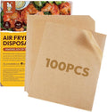 Katbite Air Fryer Disposable Paper Liners 100 Pcs, 9x11 Inch, Oil Resistant & by katbite