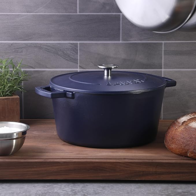 Babish 6-Quart Round Enameled Cast Iron Dutch Oven - Image 2