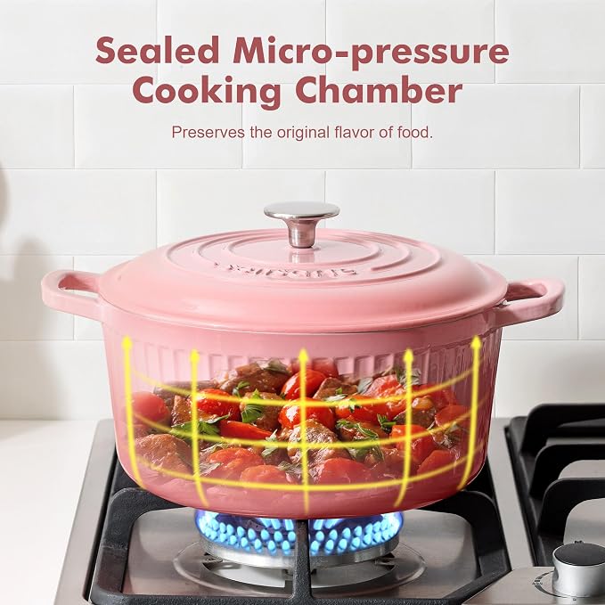 SENSARTE Enameled Cast Iron Dutch Oven Pot - Image 2