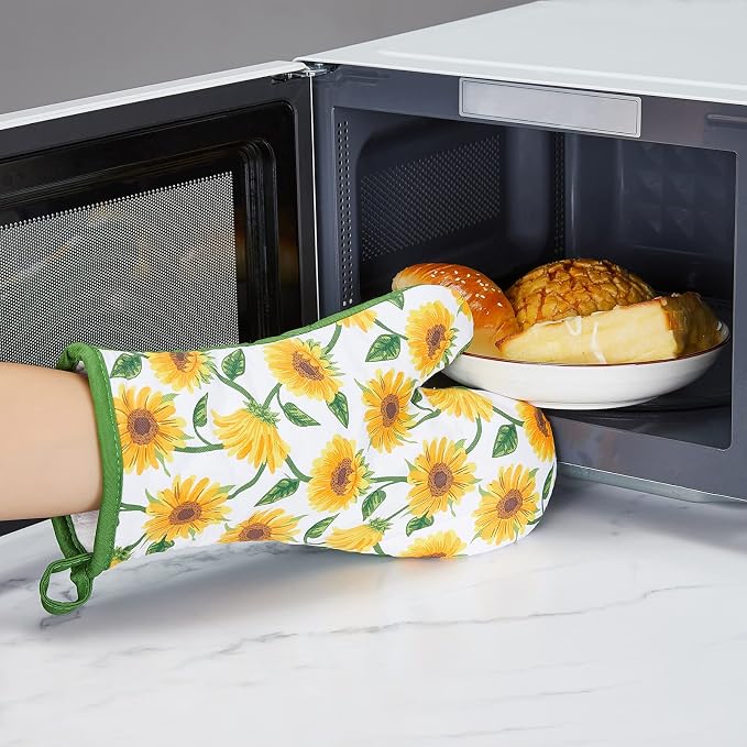 Oven Mitts and Potholders Dish Towles Set 100% Cotton - Image 2