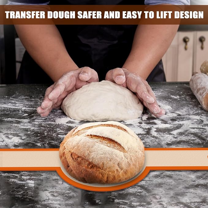 Silicone Bread Sling for Dutch Oven, Non-Stick & Easy to Clean Baking Mat Set - Image 7