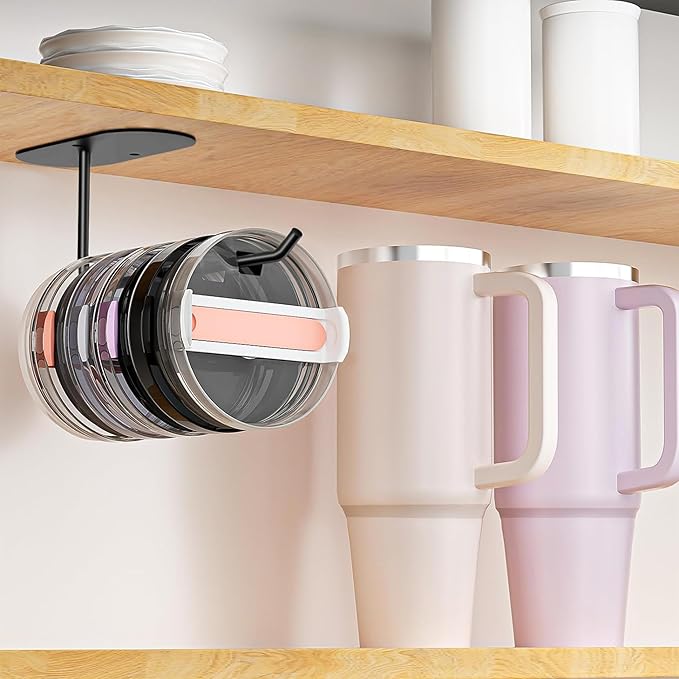 4 Pack Tumbler Lid Organizer, Space Saving Cup Lid Organizer - Image 6
