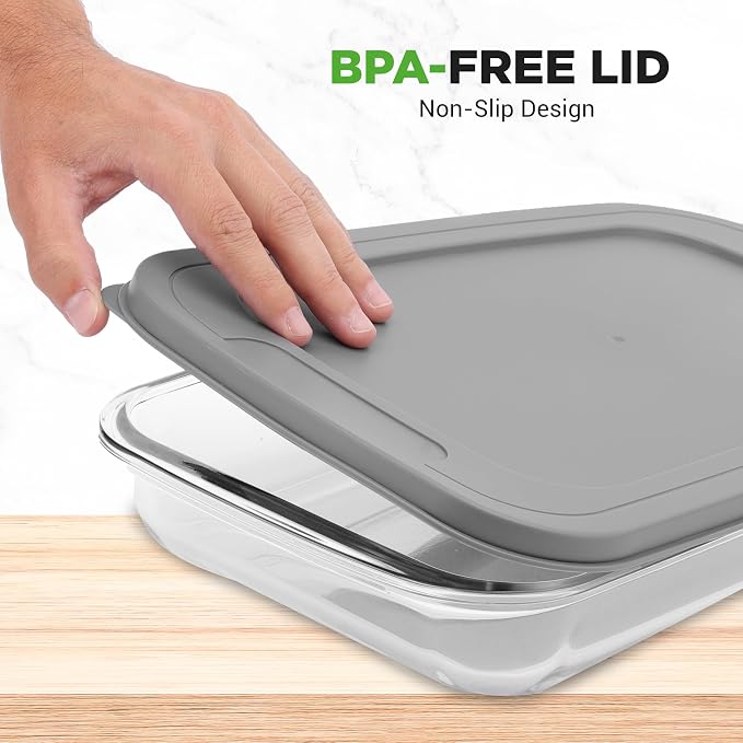 NutriChef 8-Piece Deep Glass Baking Dish - Image 3