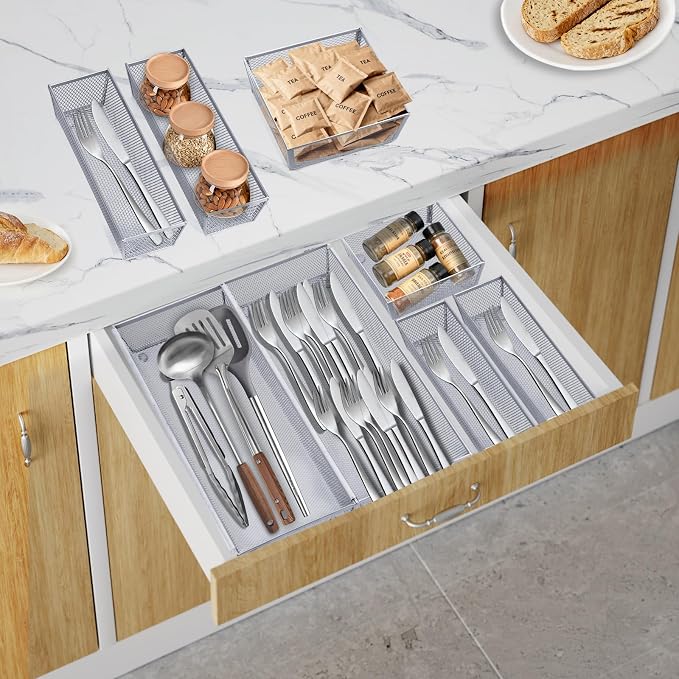 Neudeco Silverware Drawer Organizer, Utensil Organizer - Image 4