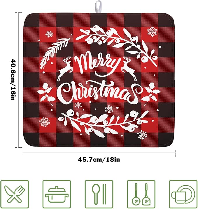 Merry Christmas Dish Drying Mat - Image 2