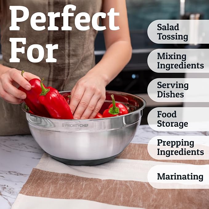 Priority Chef 6Pc Large Mixing Bowls - Image 5