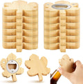 Vesici 12 Pcs Bamboo Maple Leaf Shape Magnetic Bottle Opener 2.5in DIY Bamboo by Vesici
