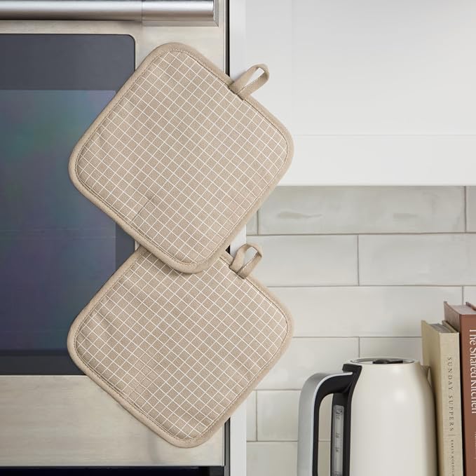 KITCHENAID Gourmet Series Gridlines Pot Holders 2-Pack Set, Heat Resistant up - Image 5