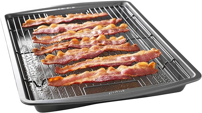 GoodCook 15” x 10.5” Nonstick Carbon Steel Baking Pan & Raised Wire Rack – by GoodCook