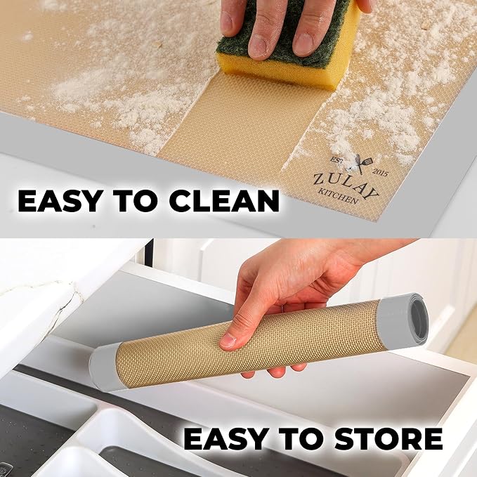 Zulay Kitchen Silicone Baking Mat Sheet Set - Image 3