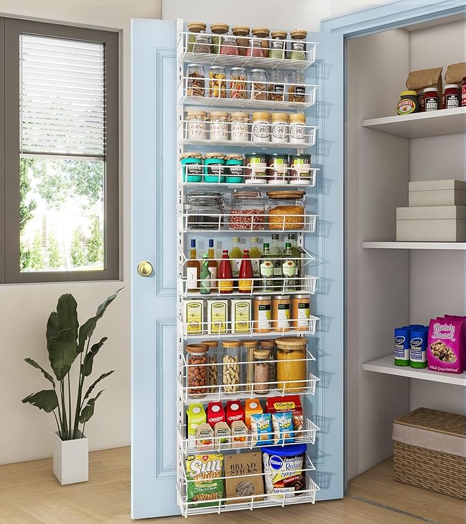 Mefirt White 10-Tier Over The Door Pantry Organizer, Pantry Organization and by Mefirt