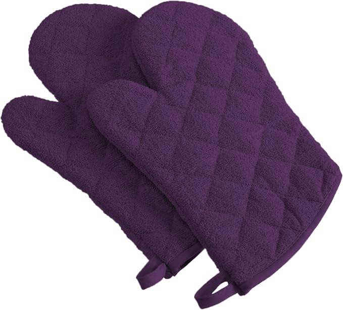 DII Basic Terry Collection 100% Cotton Quilted, Oven Mitt, 2 Piece - Image 4