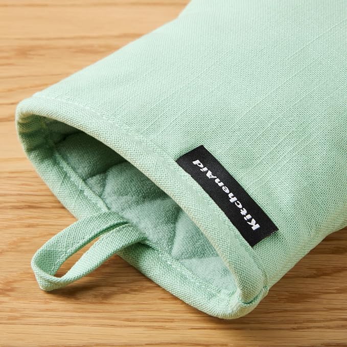 KITCHENAID Gourmet Series Gridlines Mini Oven Mitts 2-Pack Set, Heat Resistant - Image 4