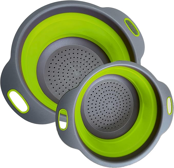 Green Kitchen Strainer Colander Set by YARRDLLC