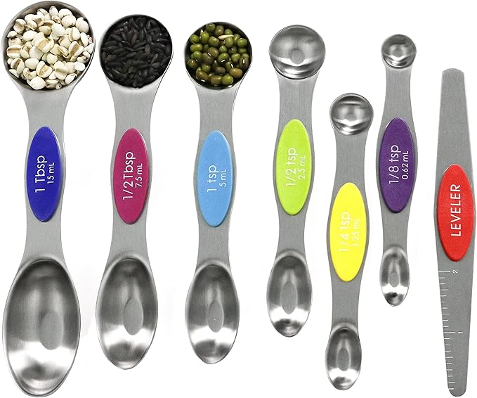 Multicolor Magnetic Measuring Spoons Set by BIDFUL
