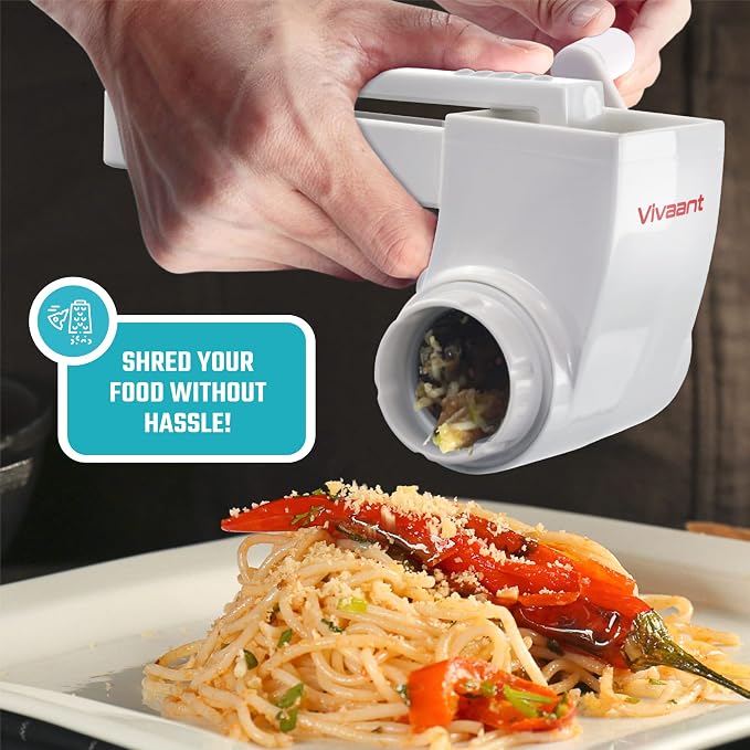 Vivaant Parmesan Cheese Grater Hand Crank, Restaurant-Grade Rotary Cheese - Image 7