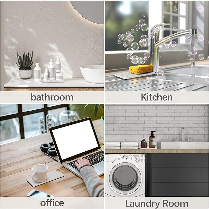 NiuYichee 2 PCS Water Absorbent diatomite Coasters, 7.1" x 3.5" Water Absorbing - Image 7