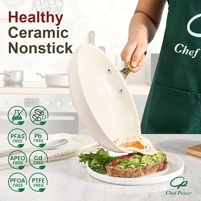 Chef Power Ceramic Cookware Sets, Cookware Set - Image 3