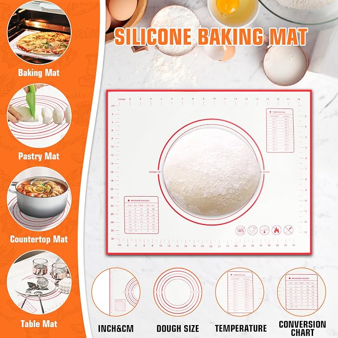 Biscuit Cutter Set, Dough Cutter, 3 Cup Flour Sifter, Baking Mat and Fine Mesh - Image 5