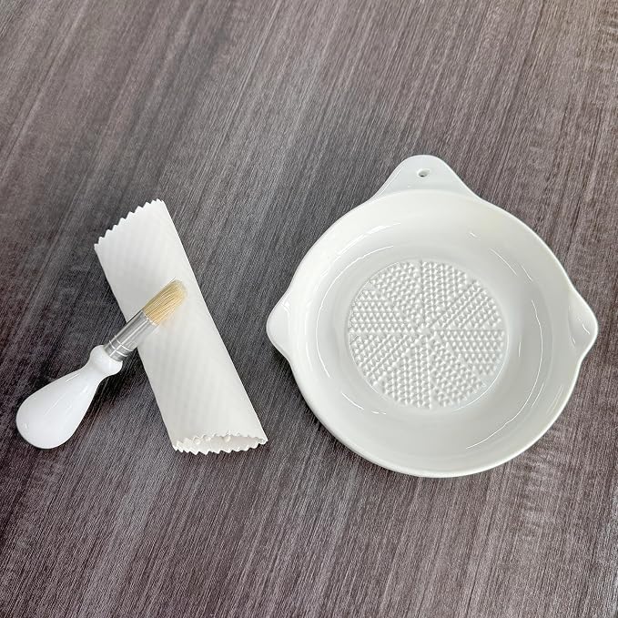 Ceramic Grater Plate for Ginger, Vegetables and Fruits in Kitchen - Image 2