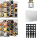 Vetacsion Set of 18 Magnetic Glass Spice Tins by HOMESTORAGE