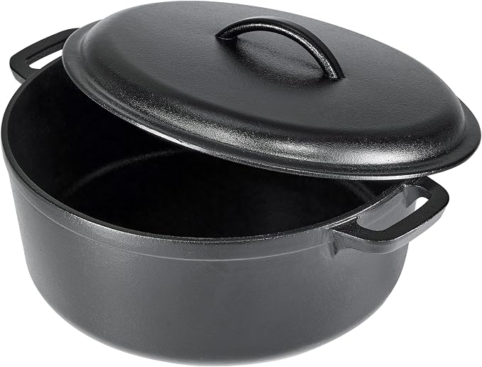 Amazon Basics Pre-Seasoned Cast Iron Dutch Oven Pot - Image 2