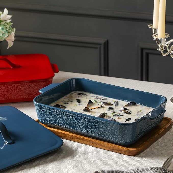 Casserole Dish with Lid, Ceramic 9x13 Casserole Dish - Image 7