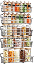 Mystozer 5 Pack Spice Rack Seasoning Organizer Wall Mount, Screw or Adhesive by Mystozer