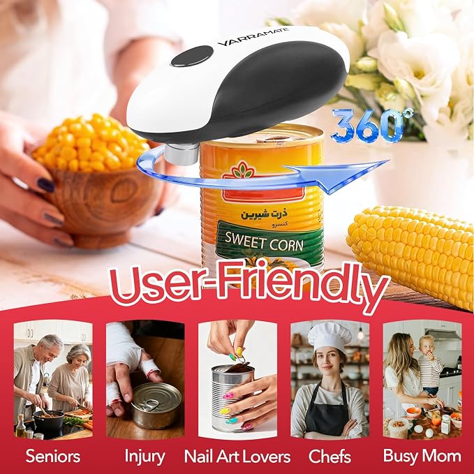 YARRAMATE Electric Can Opener, One Touch Rechargeable Automatic Can Openers - Image 7