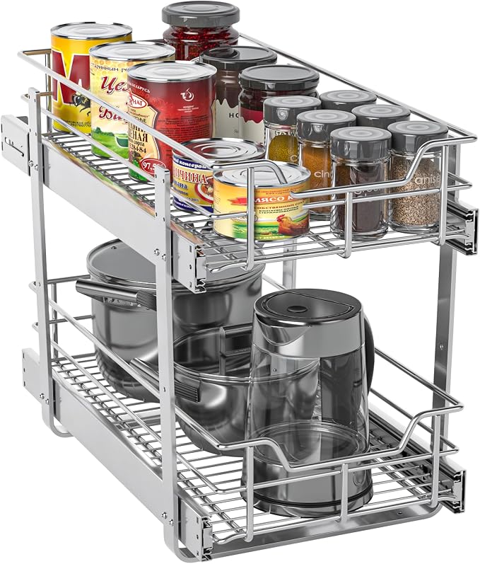 ZOINLIY Pull Out Cabinet Organizer, Versatile Slide Out Kitchen Organizers and by ZOINLIY