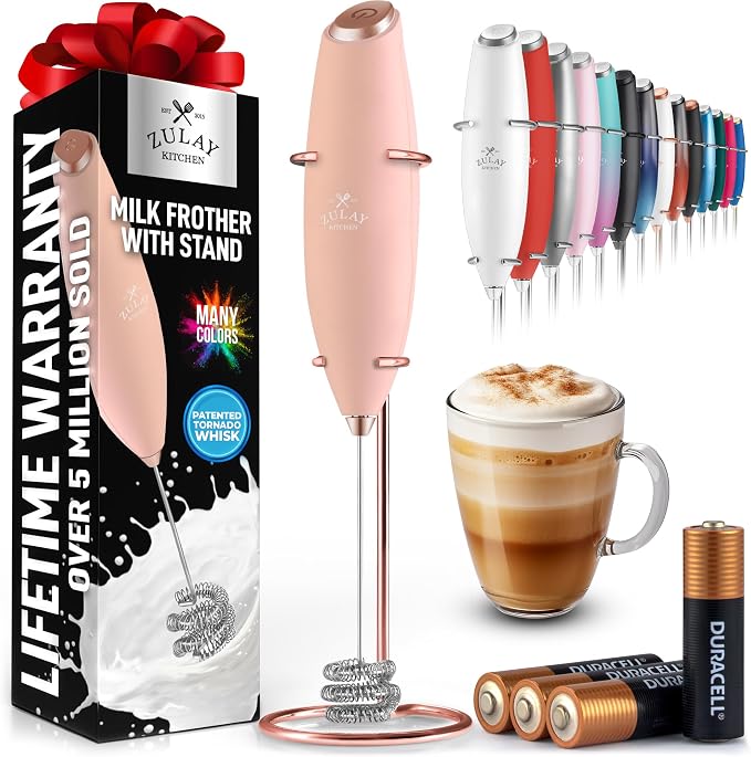 Zulay Kitchen Patented Tornado Triple Whisk Milk Frother by ZulayKitchen