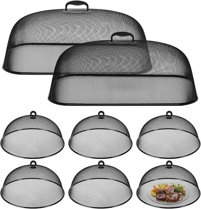 8 Pcs Metal Mesh Screen Food Cover by Unknown