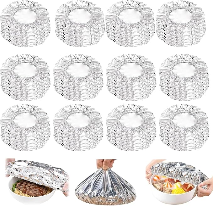 2026 New Reusable Aluminum Foil Food Covers, Pop Up Tin Foil Food Insulation by Asilumi