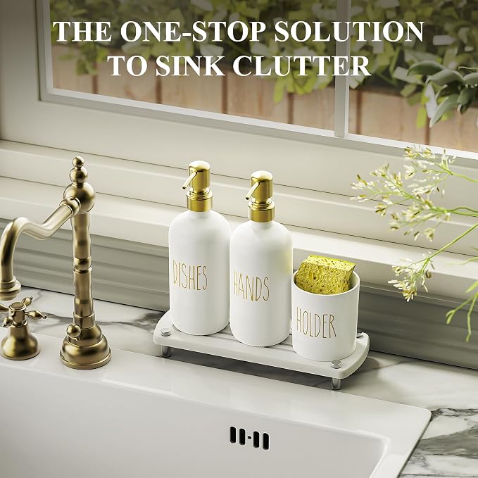 Cisily Kitchen Soap Dispenser Set Comes - Image 7